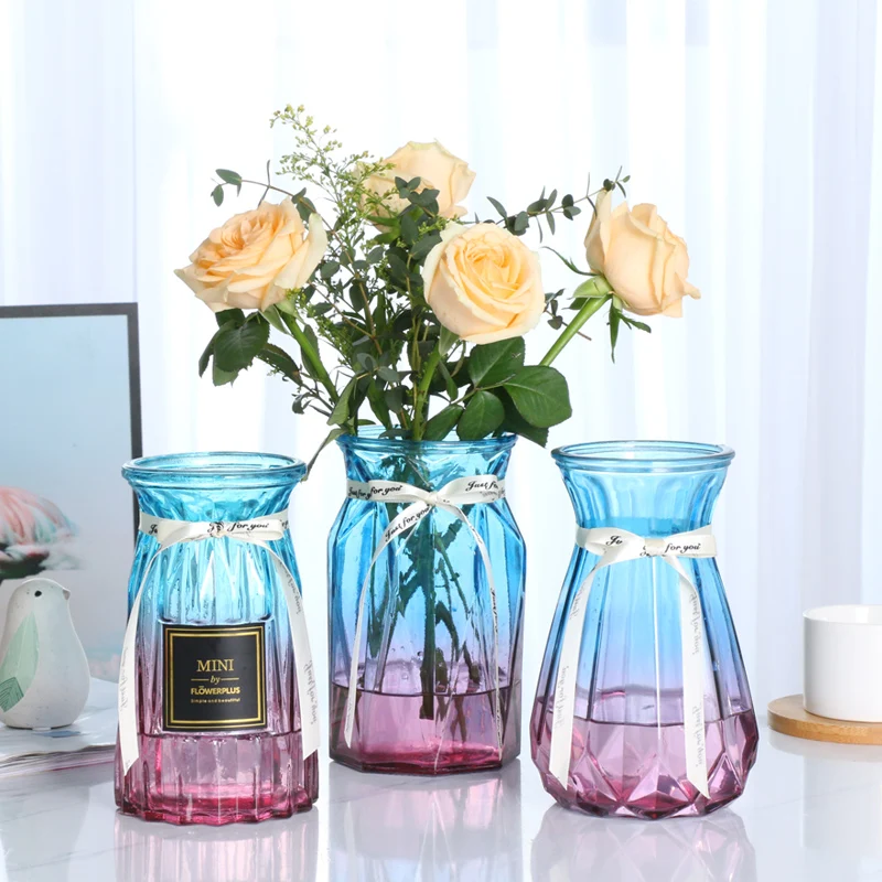 

3 Pcs/Set Vases Terrarium Home Decor Floreros Decorativos Moderno Living Room Decoration